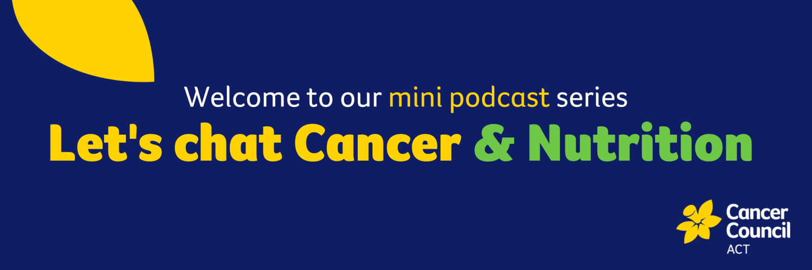 Feature image on Let's chat Cancer & Nutrition podcast