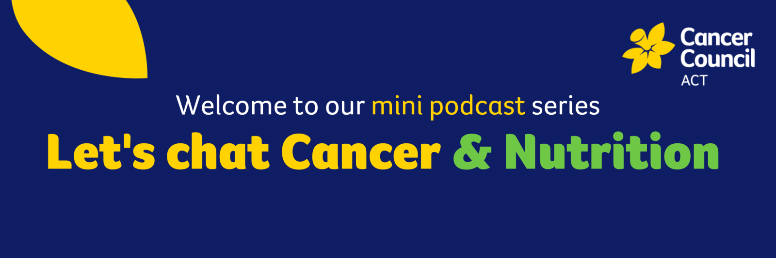 Feature image on Let's chat Cancer & Nutrition podcast